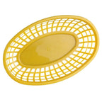 Reusable Oval Plastic Food Serving Basket – Snack & Hot Dog Tray Food Serving Basket Richie's Yellow
