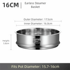 304 Stainless Steel Steamer Basket 16–32cm Food Steam Rack Steamer Basket Richie's 16cm