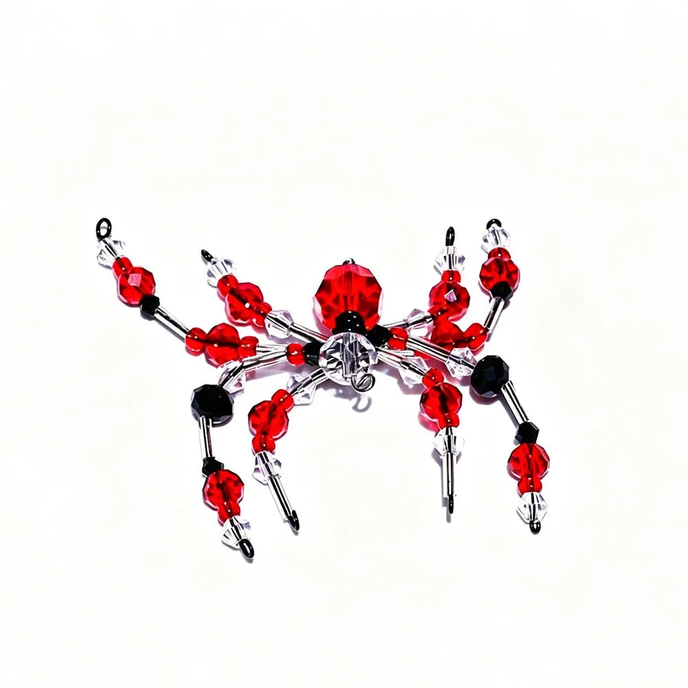 Beaded Spider Hanging Ornament – Crystal Faceted Halloween Décor Halloween Hanging Ornament Richie's Style4