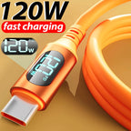 FUCHU 120W USB-C Fast Charging Cable with Digital Display | 1m/2m USB-C Charging Cable Richie's