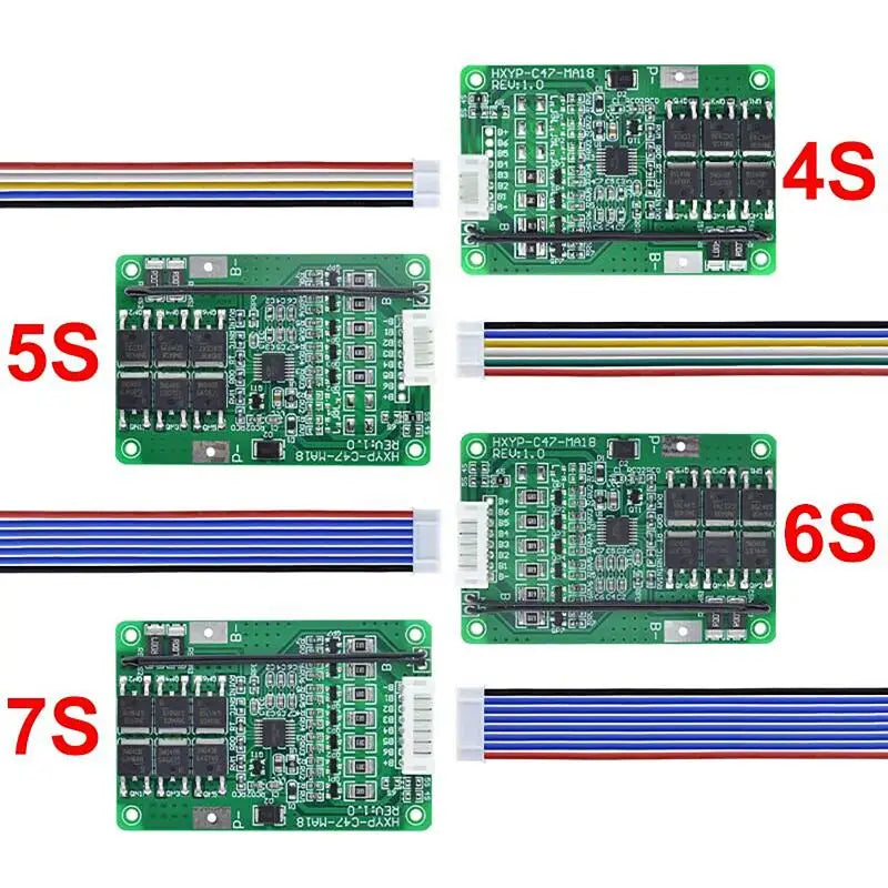 18650 BMS Protection Board 4S-7S 16.8V-29.4V 18A Li-ion Balance BMS Protection Board Richie's