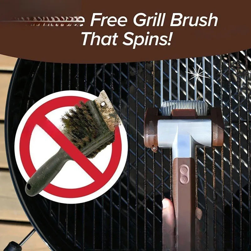 Electric BBQ Grill Brush – Auto Stainless Steel Cleaner with LED Electric Grill Brush Richie's