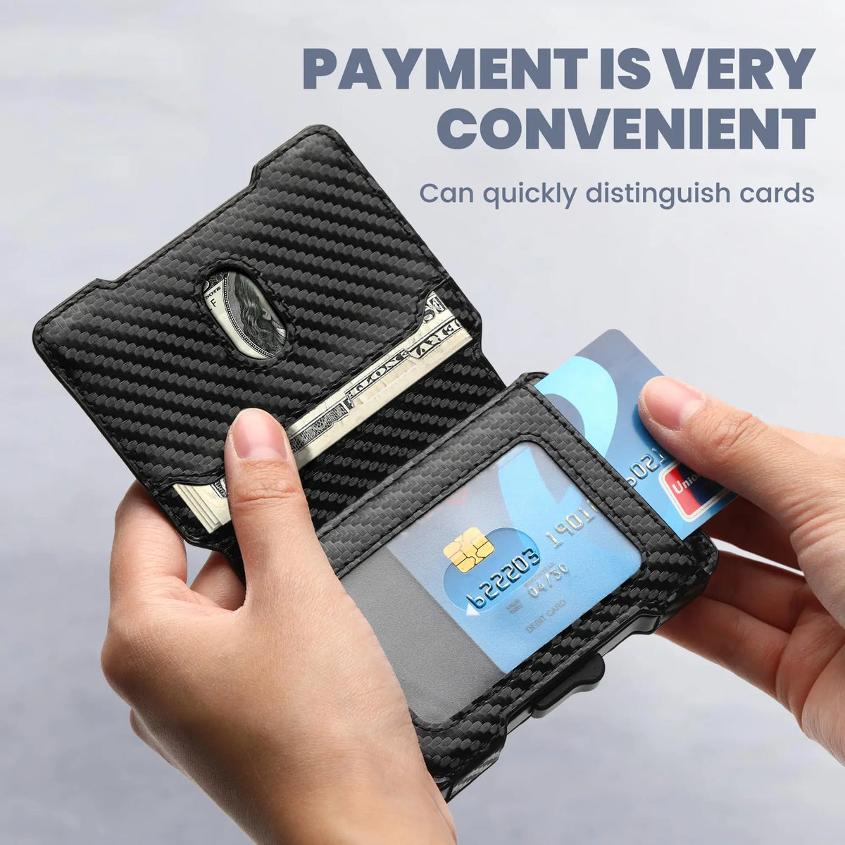 Zeeker EDC Pop-Up Slim Wallet – RFID Blocking Leather Card Holder Slim Card Wallet Richie's