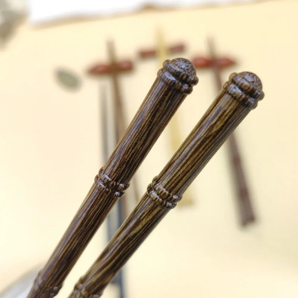 Retro Wooden Chopsticks Japanese Style Sushi Pointed Tips Pair Wooden Chopsticks Richie's C