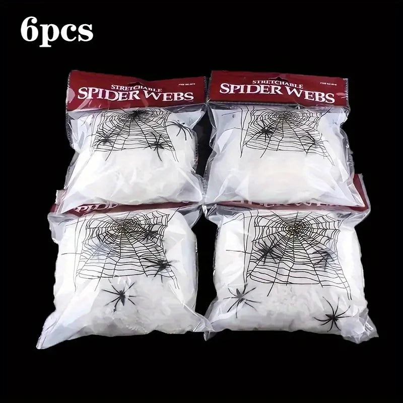 Stretchable Halloween Spider Web Decorations with 2 Spiders Halloween Decoration Richie's