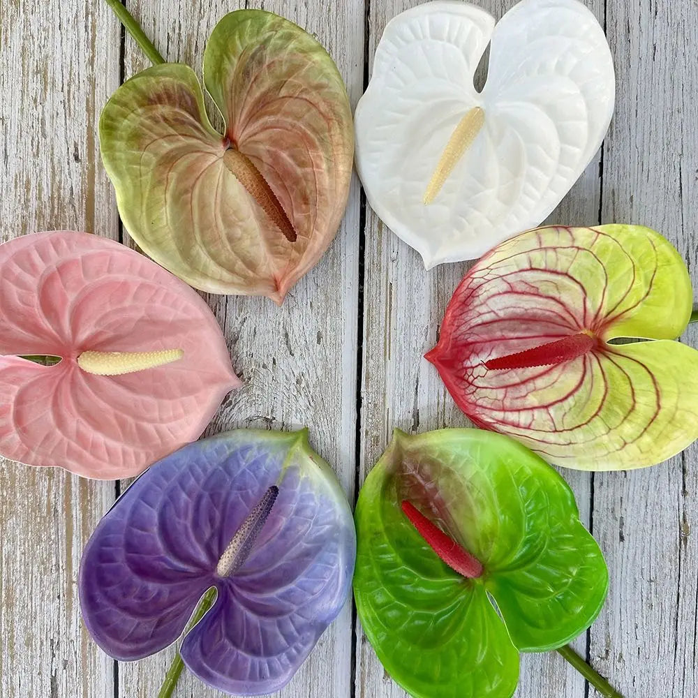 60cm Artificial Anthurium Flower – Real Touch Faux Plant Decor Artificial Flower Richie's