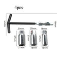 4-Piece Spark Plug Socket Wrench Set 16mm 18mm 21mm Chrome Spark Plug Socket Set Richie's 1set