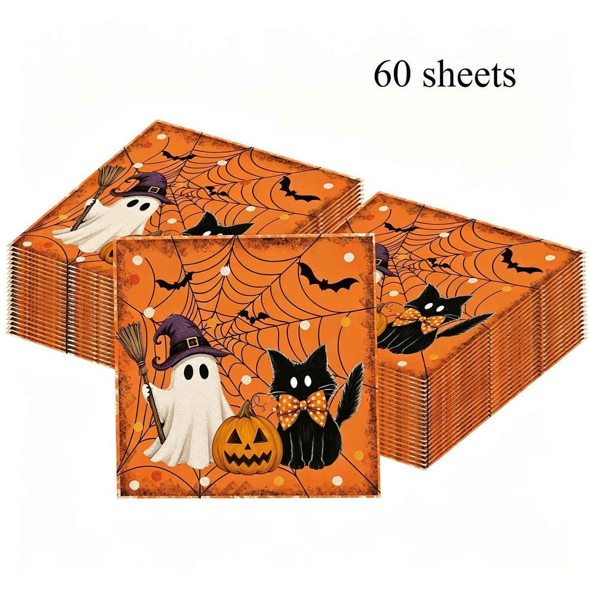 Halloween Disposable Napkins – Witch & Pumpkin Party Décor Disposable Party Napkins Richie's 60 sheets