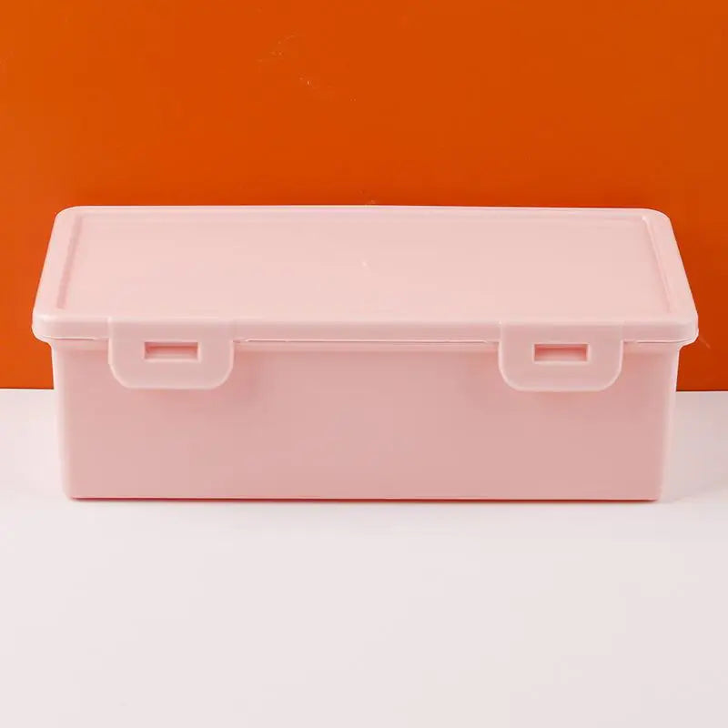 Large Capacity Plastic Pencil Box with Lid – School & Office Pencil Box Organizer Richie's Pink