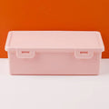 Large Capacity Plastic Pencil Box with Lid – School & Office Pencil Box Organizer Richie's Pink