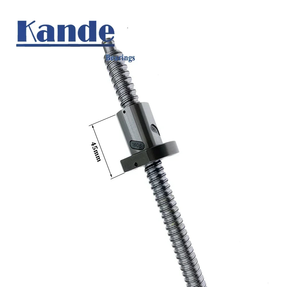 SFU1605 C7 Ball Screw Flanged Nut BK/BF12 – 350–600mm CNC Ball Screw Richie's China Mainland 1000mm