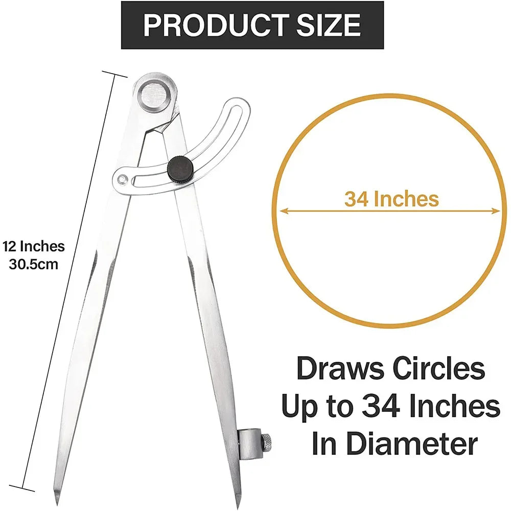 Woodworking Compass 100–300mm Carpenter Marking & Drafting Tool Woodworking Compass Richie's