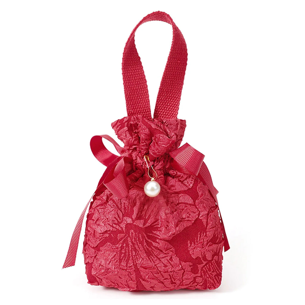Christmas Candy Gift Bag – Fabric Drawstring Party Favor Bag Gift Favor Bag Richie's Red B