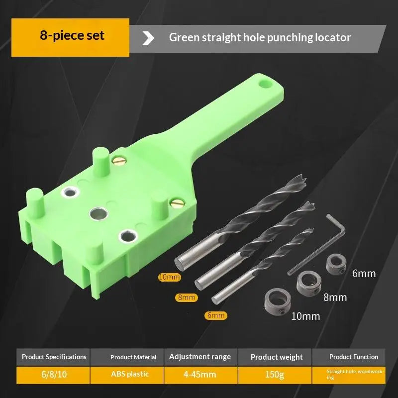 Woodworking Dowel Drill Guide 6/8/10mm Straight Hole Locator Drill Guide Jig Richie's A5