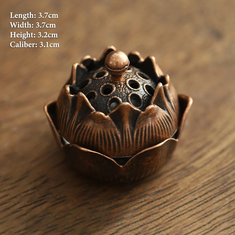Vintage Alloy Incense Burner Stick Holder – Mini Hollow Censer