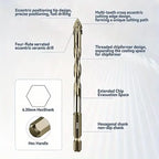 4-Piece Sawtooth Eccentric Drill Bit Set – Concrete, Tile & Wood Masonry Drill Bit Set Richie's