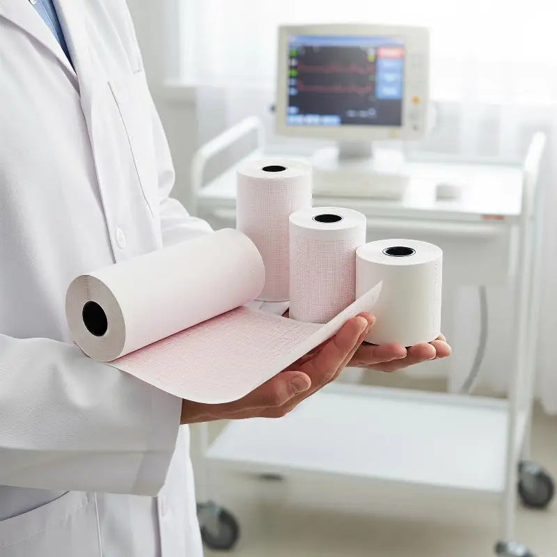 Thermal ECG Printer Paper Roll – Clear Grid 50/63/80/110mm ECG Printer Paper Richie's