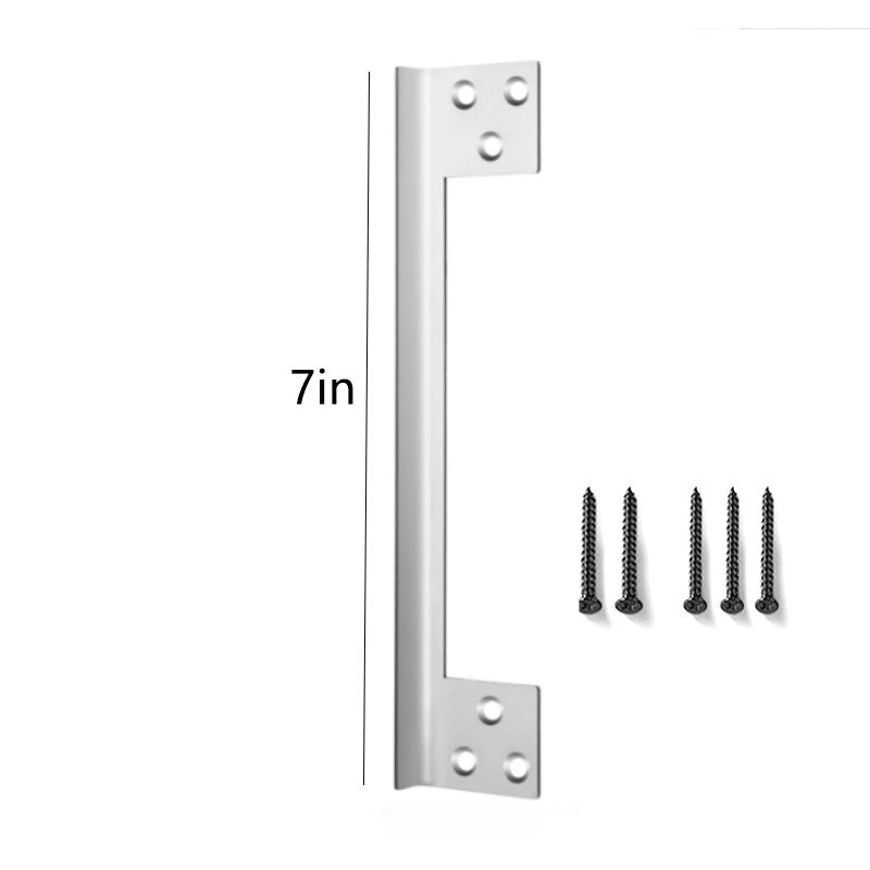 Door Latch Guard Plate – Outswing Door Security Shield Door Security Guard Richie's silver 7in