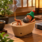 Lazy Bath Man Backflow Incense Burner | Resin Home Decor Backflow Incense Burner Richie's
