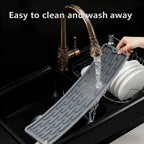 Non-Slip Silicone Dish Rack & Utensil Holder with Drainage Silicone Dish Rack Richie's