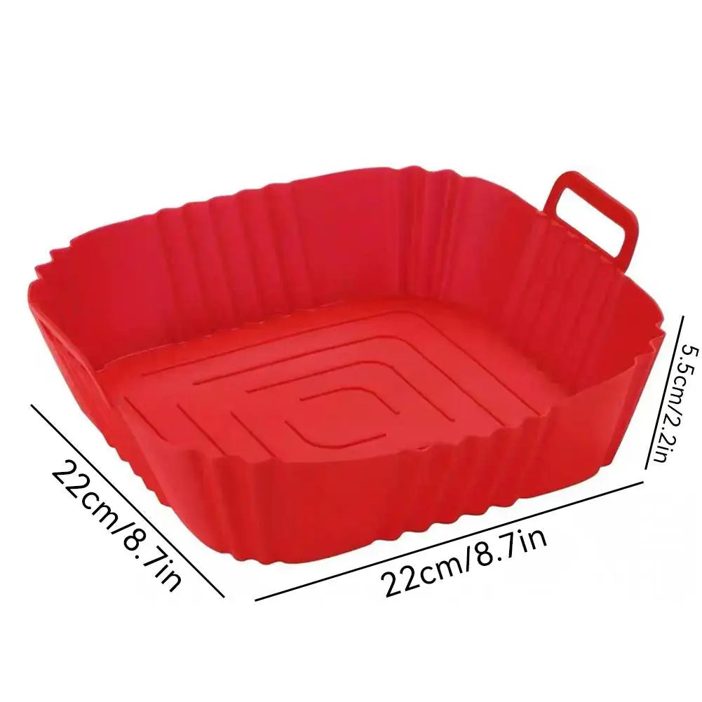 BPA-Free Silicone Air Fryer Liner Square Reusable Basket Mat 4–7 QT Air Fryer Liner Richie's