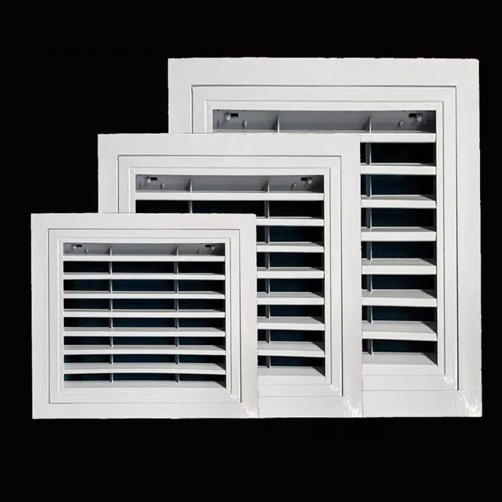 Aluminum Square Air Vent Grille with Mesh – White, 6 Sizes Air Vent Grille Richie's