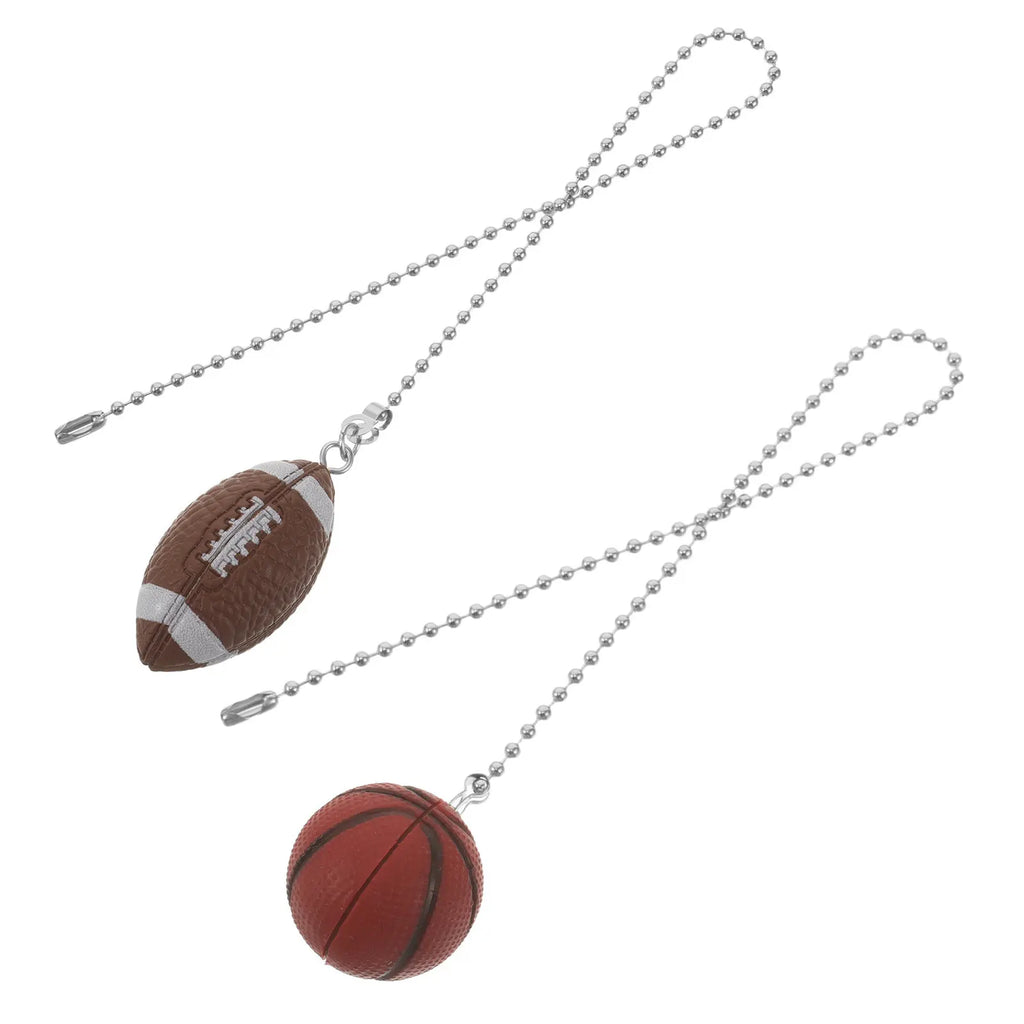 Sports Ball Ceiling Fan Pull Chain Set – 2Pcs Beaded Metal Fan Pull Chain Set Richie's