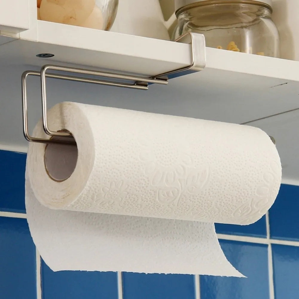 Stainless Steel Paper Towel Holder – Punch-Free Cabinet Mount Paper Towel Holder Richie's
