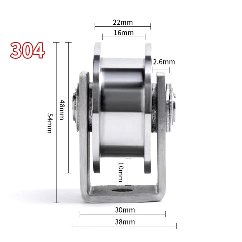Stainless Steel Sliding Door Roller Pulley U V H Shape + Bearing Sliding Door Pulley Richie's H shape