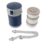 3/4 Tier Insulated Stainless Steel Thermal Lunch Box Set Thermal Lunch Box Richie's Blue 3 Tier