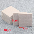Felt Chair Leg Pads 5mm Self-Adhesive Floor Scratch Protectors Furniture Leg Pads Richie's Grey Square 5cm18pcs