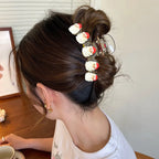 Santa & Reindeer Christmas Hair Claw Clip – Large Shark Clip Christmas Hair Clip Richie's