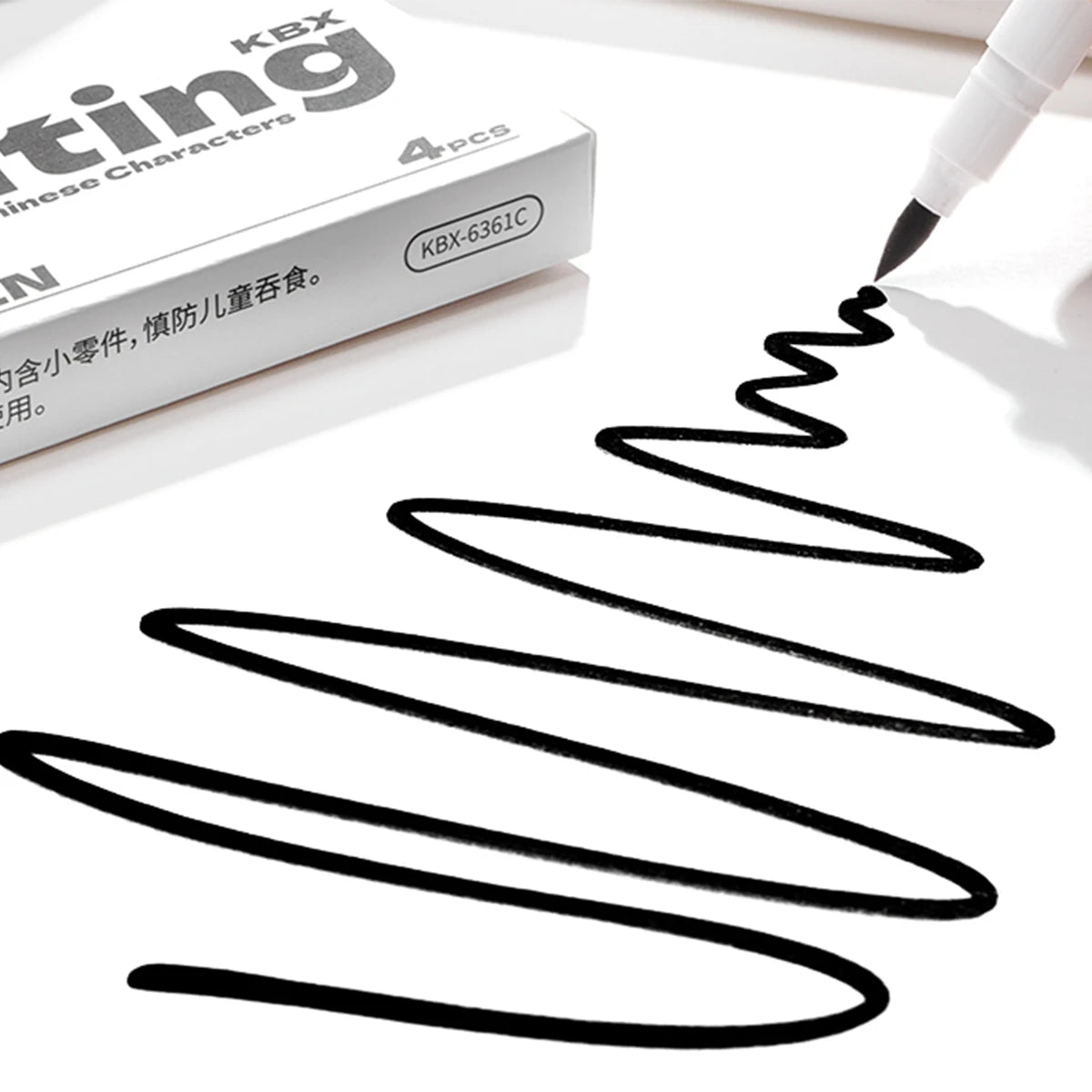 4-Piece Black Brush Pen Set – Multi-Tip Calligraphy Pens Calligraphy Pen Set Richie's