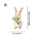 Easter Rabbit Flower Wall Stickers – Removable PVC Decals Wall Stickers Richie's B3