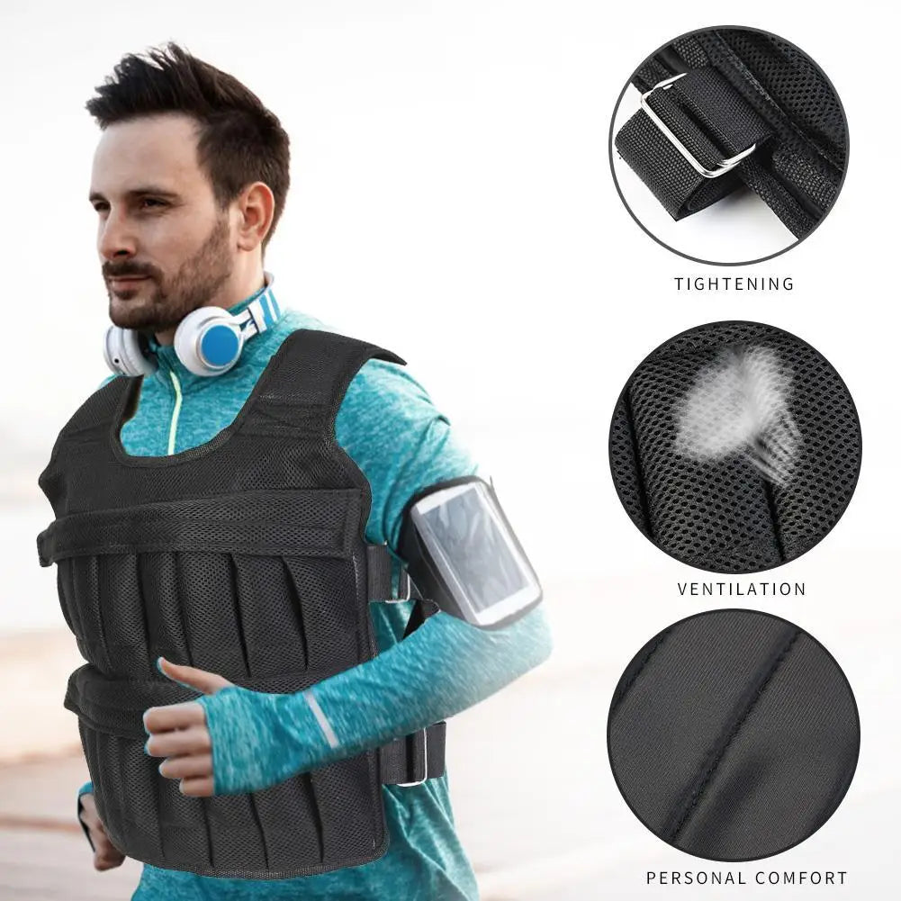 APWIKOGER Adjustable Weight Vest 3/15/35kg Workout Jacket Weighted Training Vest Richie's