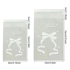 50Pcs Clear Self-Adhesive Photocard Sleeves Star Bowknot Print Card Sleeve Holder Richie's