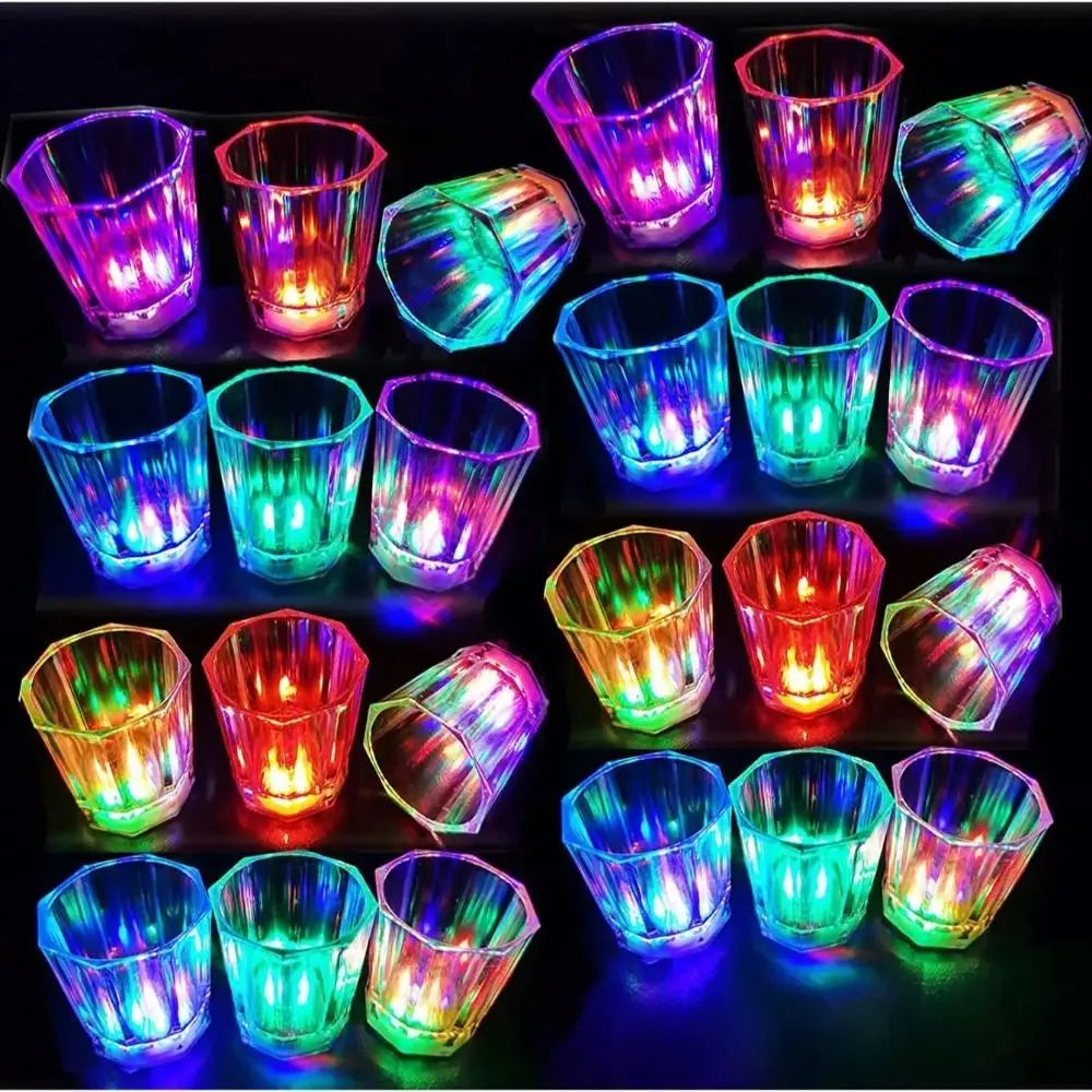 LED Glow Shot Cups – 12pc Light-Up Party Glasses Set LED Party Shot Cups Richie's