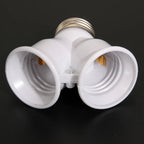 E27 to 2×E27 Bulb Socket Splitter Adapter | Dual Lamp Holder Lamp Socket Adapter Richie's