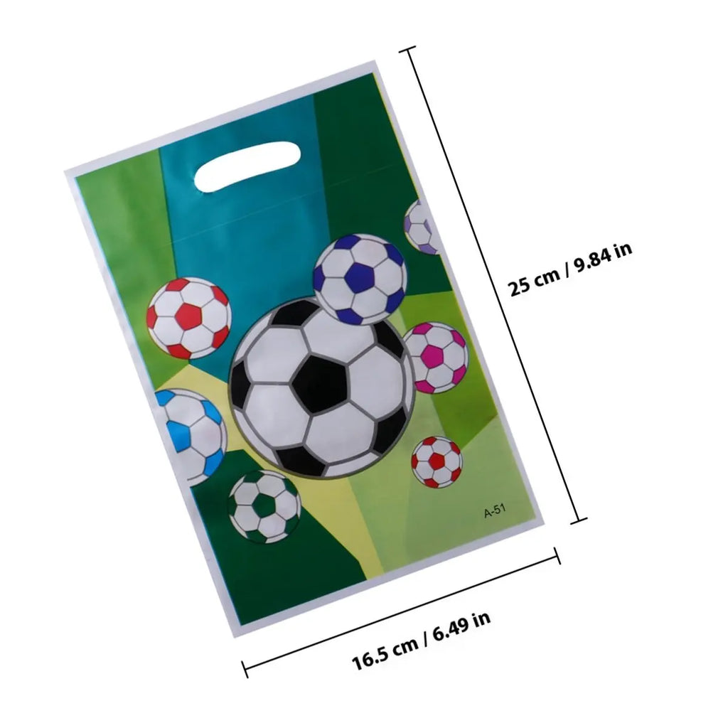 6 Soccer Theme Party Favor Gift Bags – Waterproof PE Paper Party Favor Bags Richie's other 6pcs other