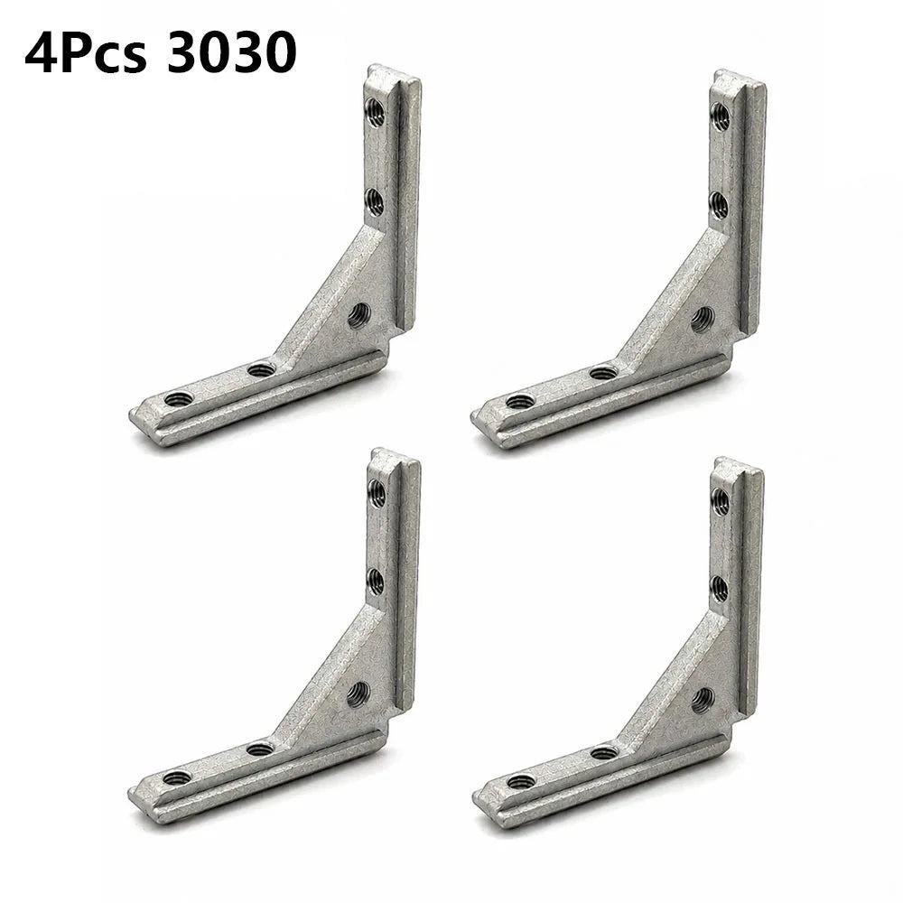 Aluminum Angle Slot Connector L Bracket 2020 3030 4040 Profile Corner Bracket Richie's 4pcs 3030