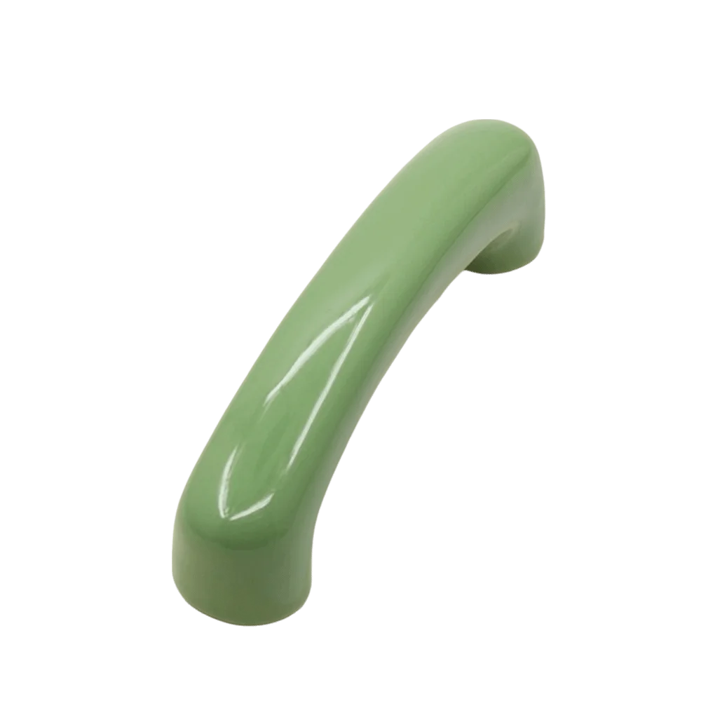 Ceramic Cabinet Door Handle 64mm Bow-Shaped Drawer Pull Knob Cabinet Door Handle Richie's Green