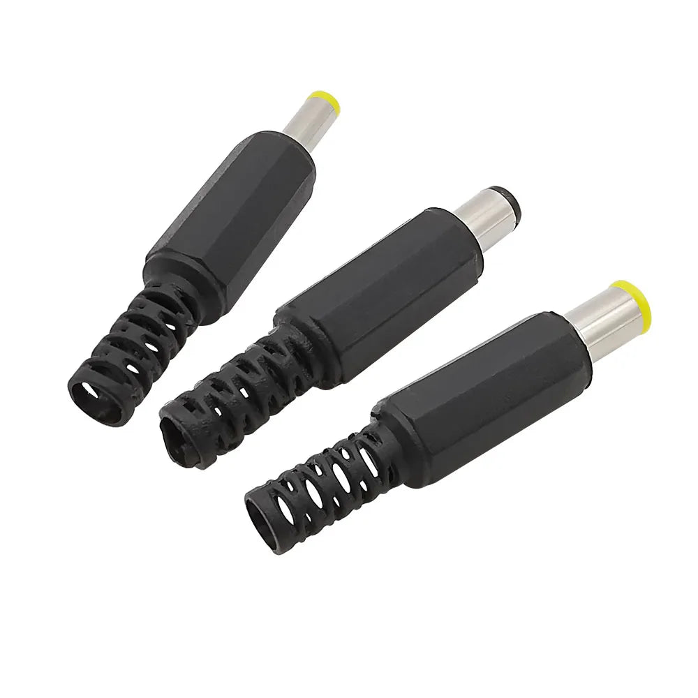 DC Power Male Plug Solder Connector 3.5–6.5mm | 5 or 10 Pack DC Power Connector Richie's