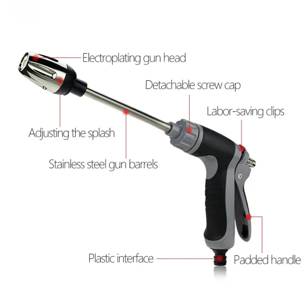 High-Pressure Car Wash Water Gun – Alloy Pole & Rubber Handle Pressure Spray Water Gun Richie's