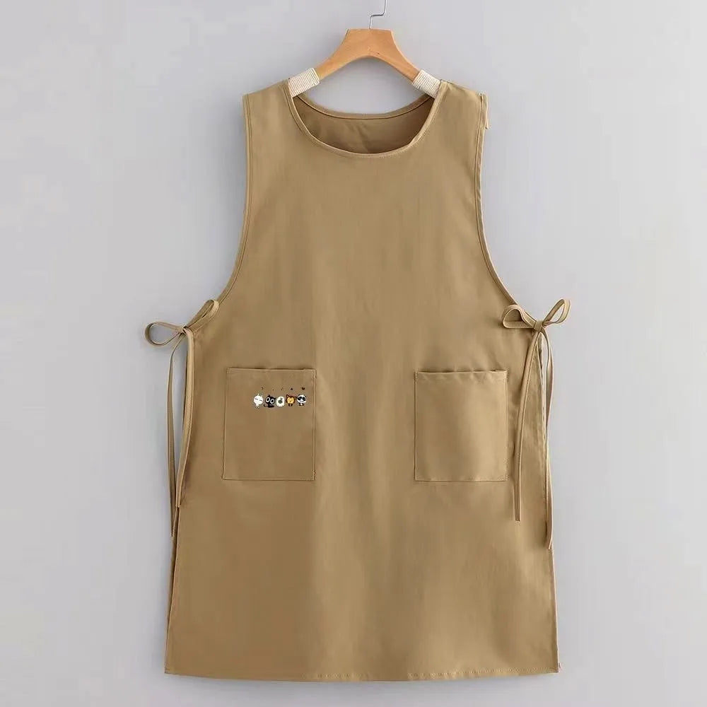 Waterproof Long Vest Apron with Pockets | Kitchen & Art Kitchen Apron Richie's