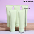 5-Pack Refillable Squeeze Tubes 50ml/100ml for Travel & Lotion Travel Squeeze Tubes Richie's 5Pcs 100ml