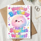 Cute Baozi Birthday Card with Envelope | Cartoon Greeting Card Birthday Greeting Card Richie's