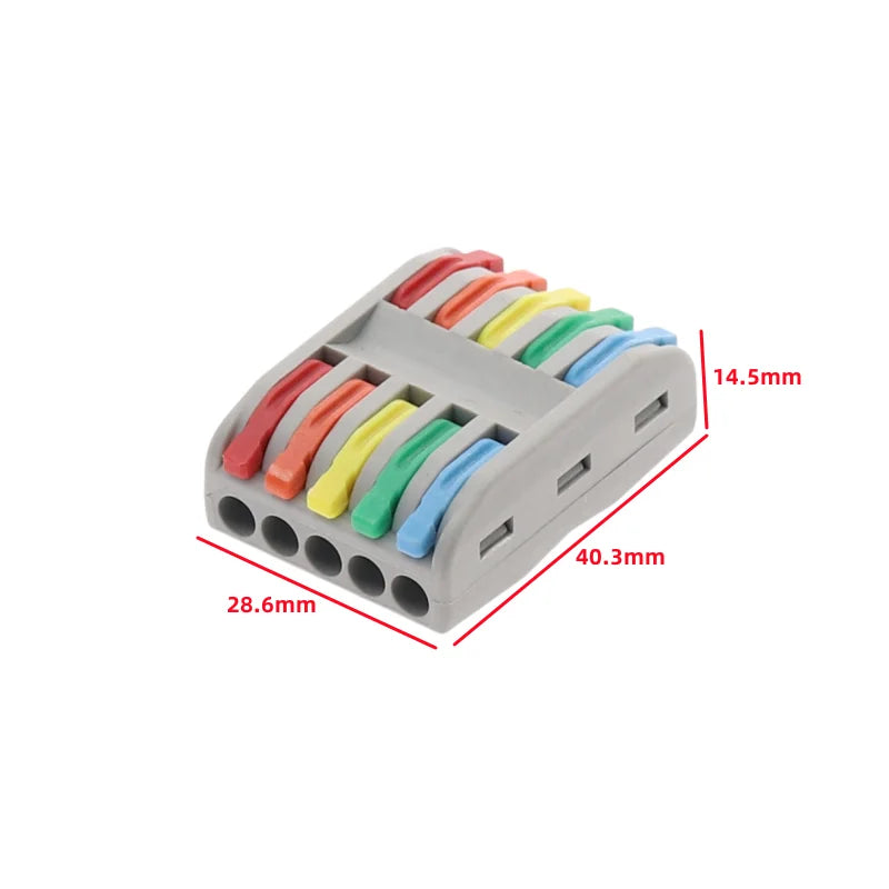 2/3/4/5 Pin Push-In Lever Wire Connector Terminal Block CE Wire Connector Terminal Richie's