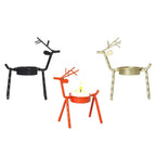 Christmas Reindeer Tealight Holders – Metal Xmas Candle Decor Tealight Candle Holder Richie's