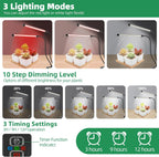 USB Clip-On LED Grow Light with 3/9/12Hr Timer – Indoor Plants LED Grow Light Richie's