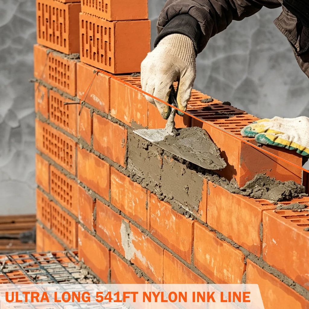 Heavy Duty Masonry Line Kit – 541FT Nylon Reel & Bubble Levels Masonry Line Kit Richie's